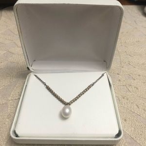 Sterling Silver Authentic Pearl Necklace